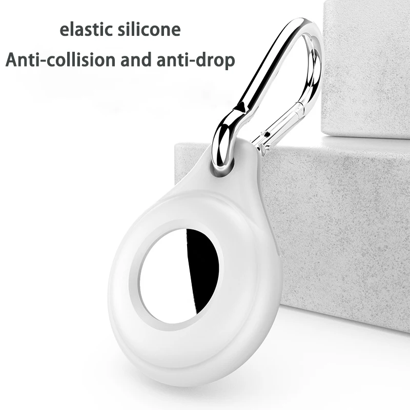 Airtag Case For Airtags Tracking Device Cover Anti Loss Dog Tracker Locator Liquid Silicone Portable Keychain Apple Air Tag Case bluetooth tracker airtag case smart tracker