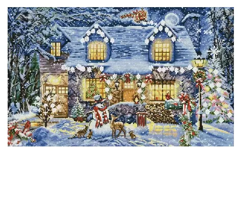 Quality Beautiful Counted Cross Stitch Kits Embroidered Home Decoration Let 8021 Flower Street 61-48