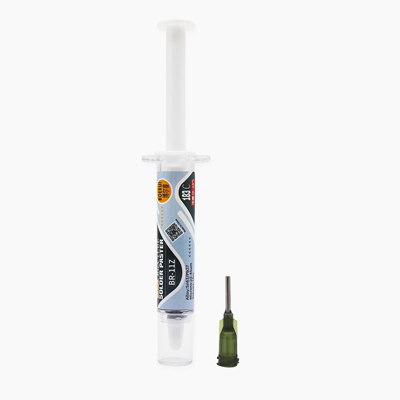 

BR-11Z Needle Type Solder Paste With Integrated Push Rod No Cleaning/Easy Tin Coating For Mobile Phone BGA Welding Maintenance