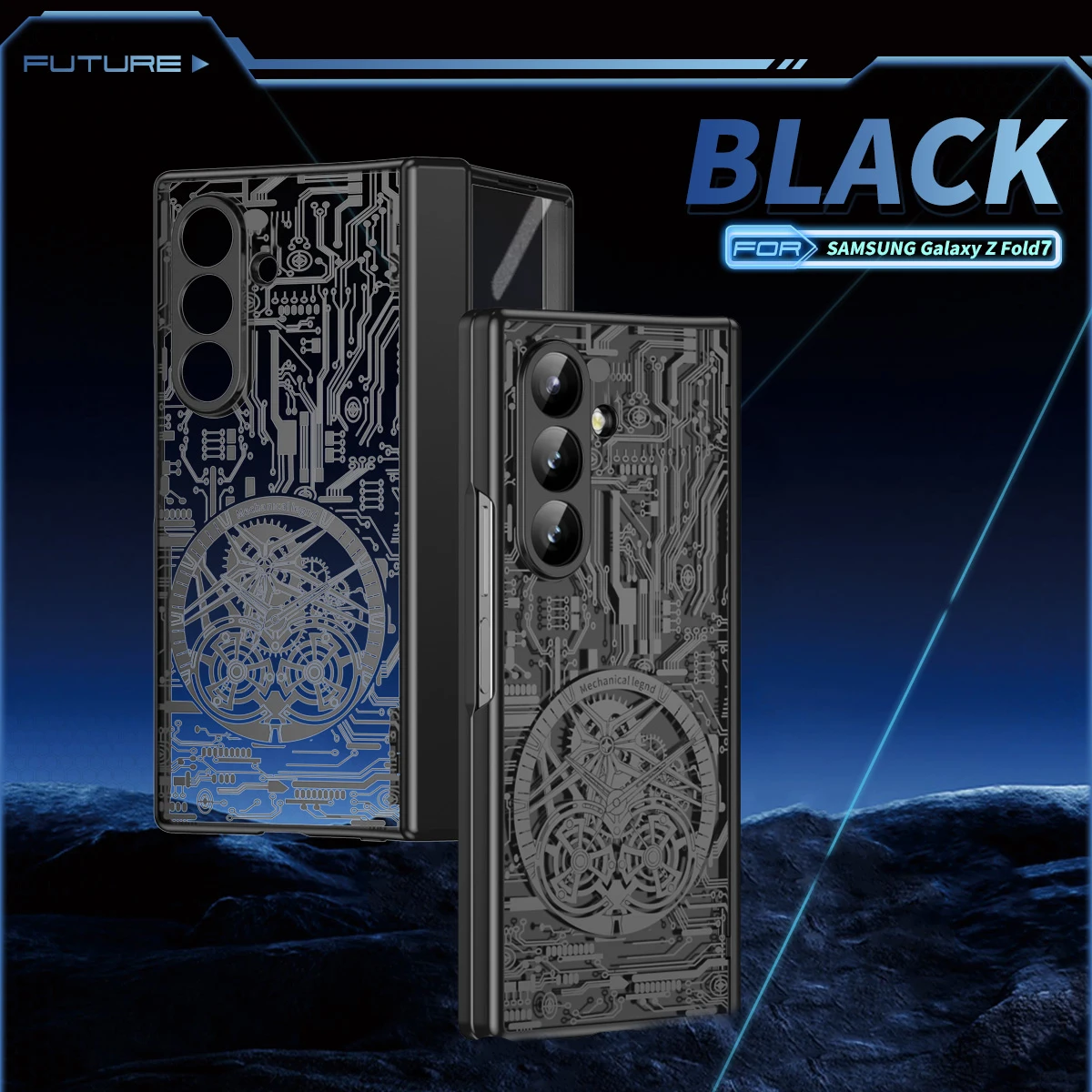 Luxury Mechanical Legend Plating Case with Front Screen Glass Film