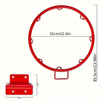 Wall Mounted Hanging Basketball Goal Hoop Rim Net, Basketball Sports Net For Indoor And Outdoor 3