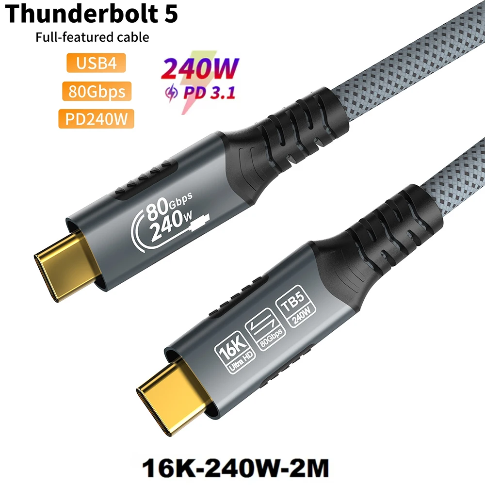 ตัวเลือกสินค้า สายชาร์จ USB-C 240W รองรับ Thunderbolt 4 ความเร็วสูง