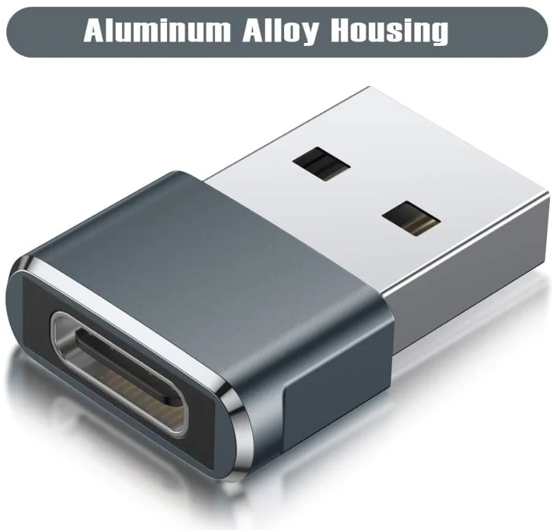 USB-USB C 어댑터, iPhone 16 16e 15 Pro Max 충전기 어댑터 3팩, USBC Female-USB A Male, Apple Wat용 Type C OTG 변환기