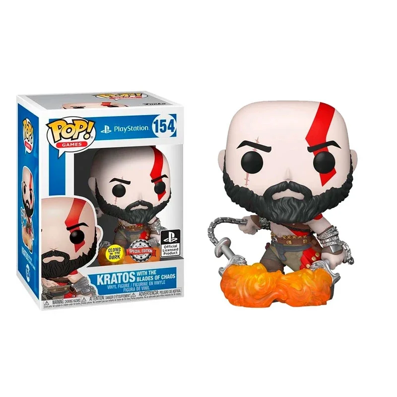 thumbnail image 1 of FUNKO POP Juego God Of War Kratos #154 #25 Kratos #269 Figura de acción Colección Modelo Juguetes para niños Regalos de cumpleaños, 1 of 5