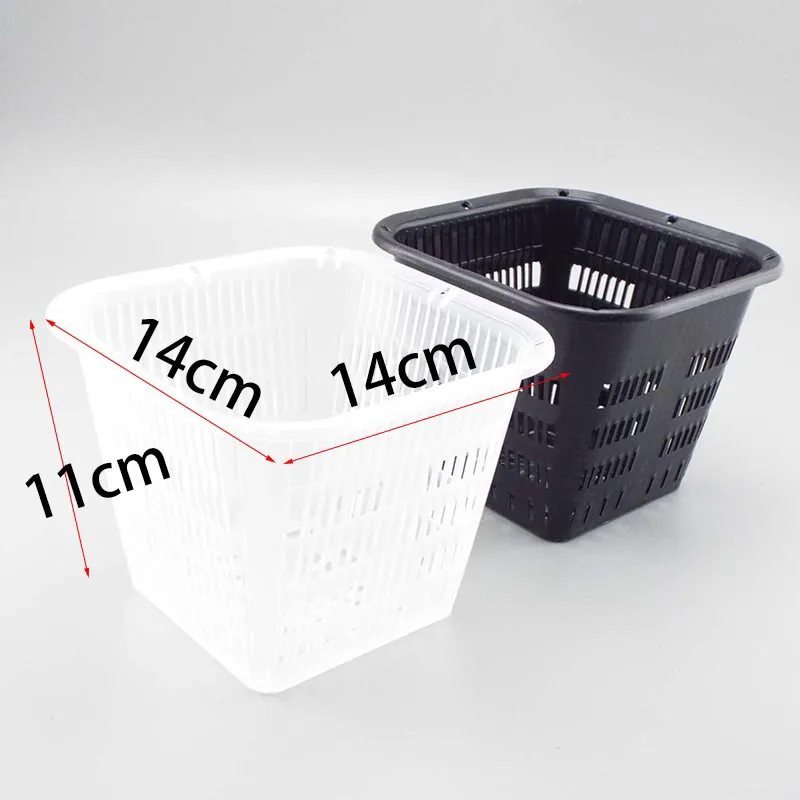 Set di 4 pz, vaso di fiori trasparente per di orchidee, con foro traspirante, fioriera in plastica per decorazioni da scrivania o da giardino, Come da immagine, 10 cm