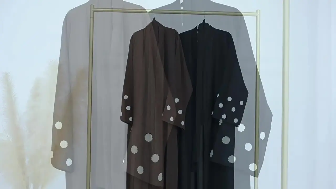 Черный полиэстер abaya Femme Musulmane