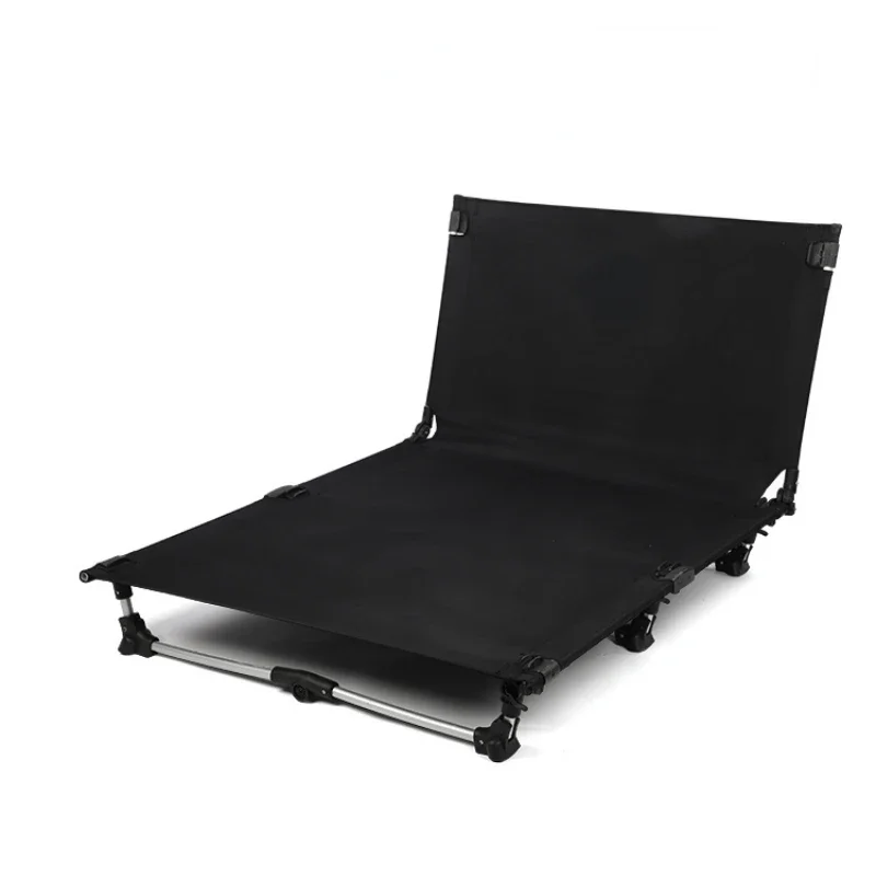 

Courtyard Leisure Folding Bed Outdoor Double Beach Balcony Swimming Pool Lazy Recliner Outdoor Lightweight Folding Camp Bed