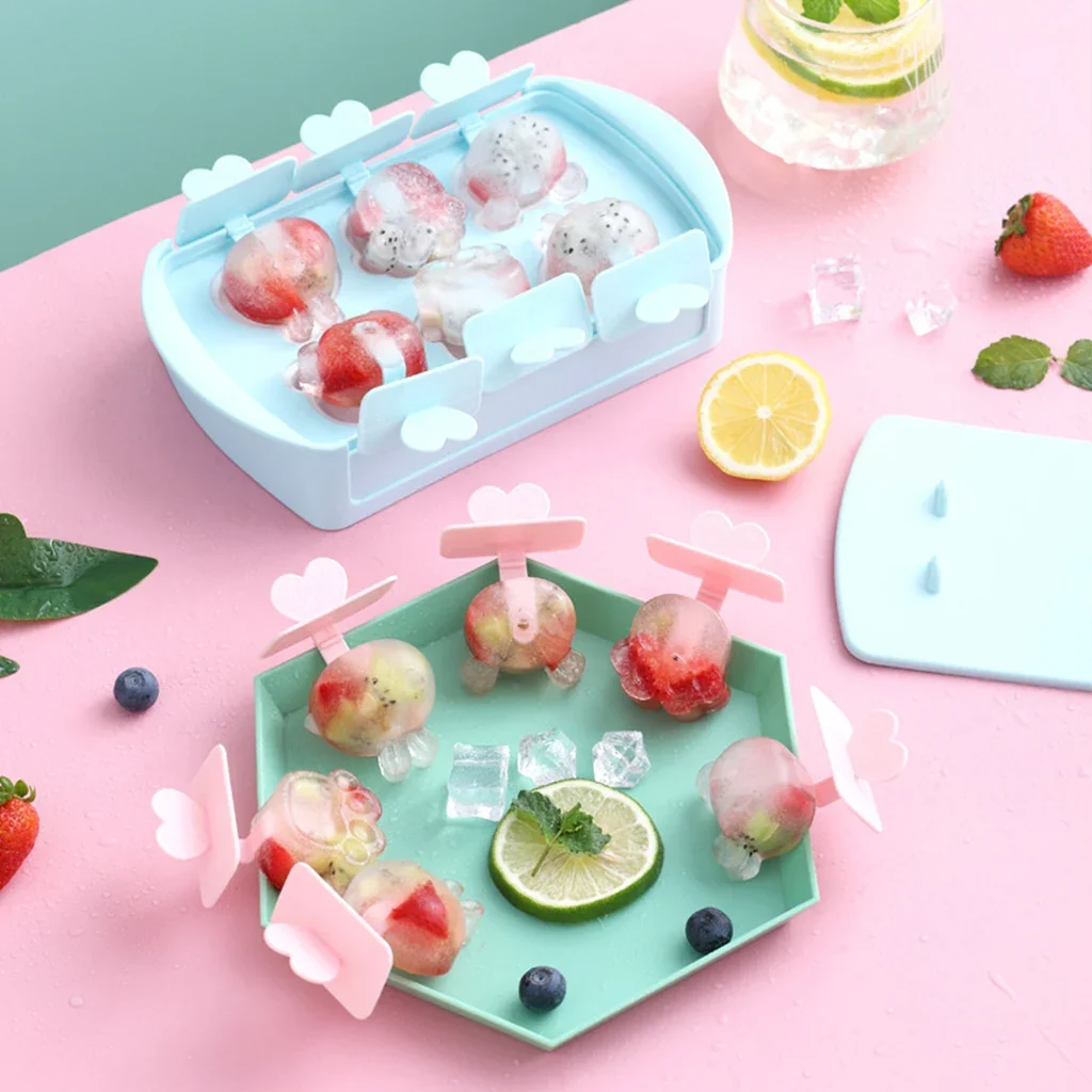 Cartoon Popsicle Mold Ice Cream Mold Ice Cube Maker Cube Tray Mould For Party Bar kitchen Pop Maker Mould Tray