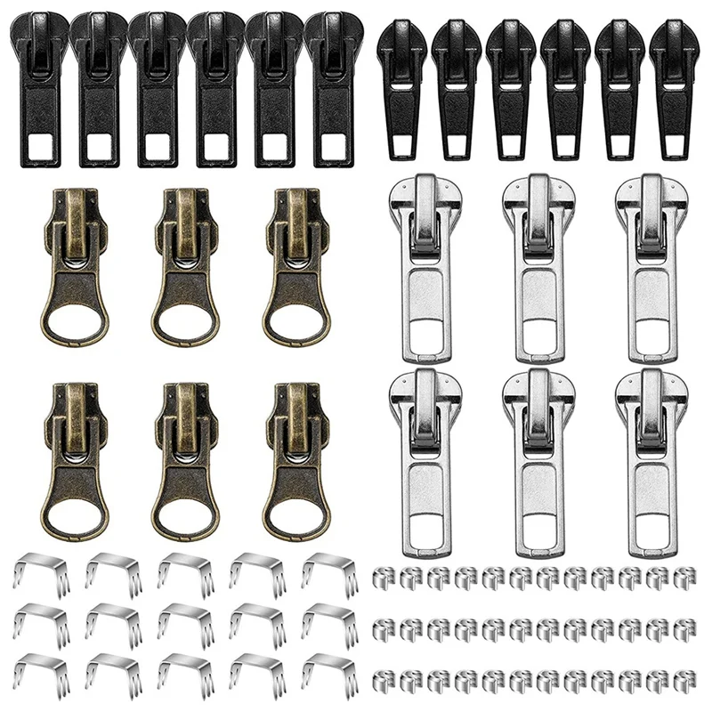 24 Pieces Zipper Sliders Zipper Pull Replacement With Zipper Slider