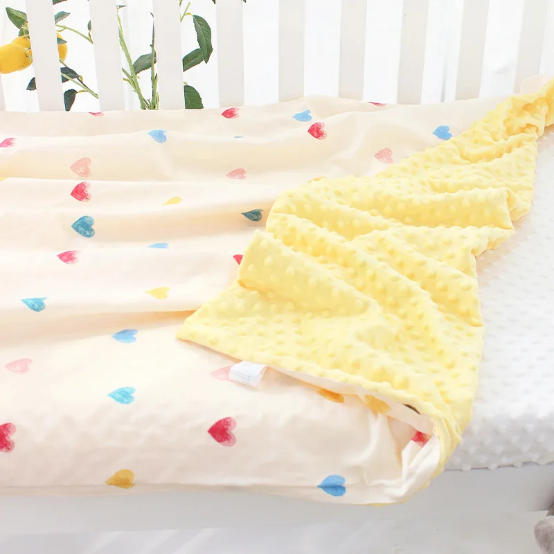 Baby Quilt Cover Pure Cotton Winter Plus Fleece Soft Comfortable Breathable Warm Kid's Single Quilt Anti-dirty Protective Cover