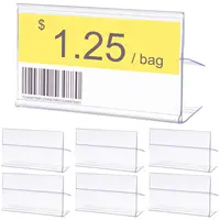 30pcs L Shape Table Sign Display Stand Name Price Card Holder For Retail Bakery Buffet Acrylic Clear Price Card Tag Label Stand 1