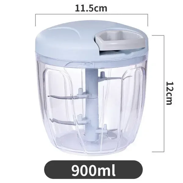 500/900ML Hand Chopper Manual Rope Food Processor Silcer Shredder Salad Maker Garlic Onion Cutter Kitchen Tool Accessories 7