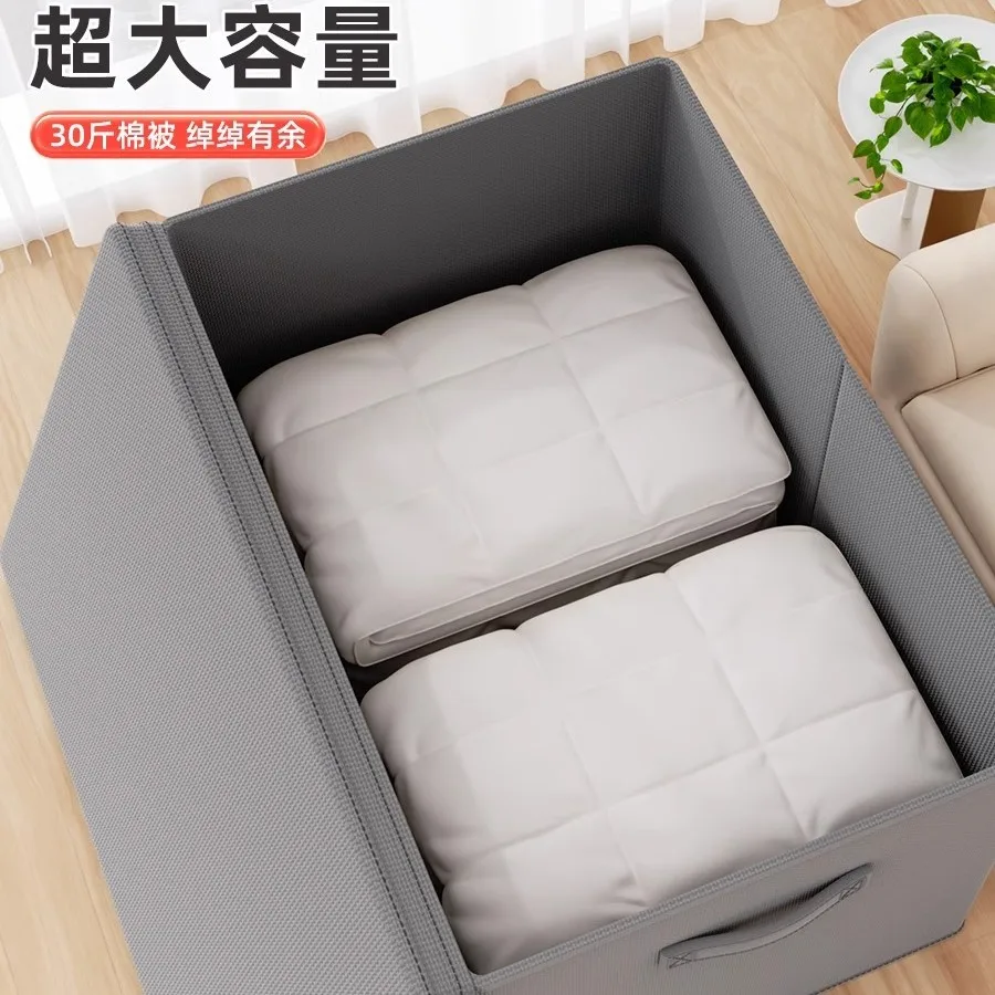 Clothing Storage Box Household Fabric Folding Basket Wardrobe Quilts Large Capacity Organization Box Sorting Storage 2