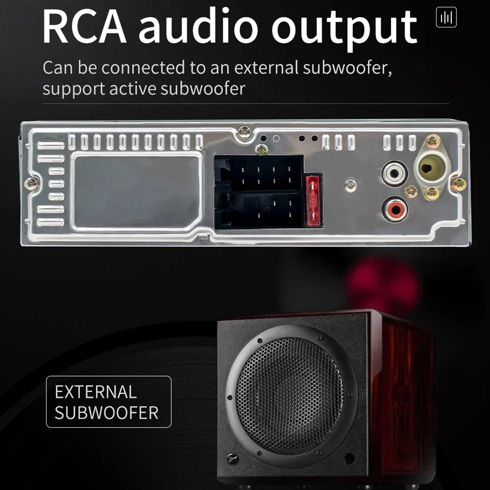 Universal Car Radio One Din 12V Bluetooth Autoradio Stereo MP3 Audio Player in Dash AUX/FM/USB/BT Support Voice Assistant