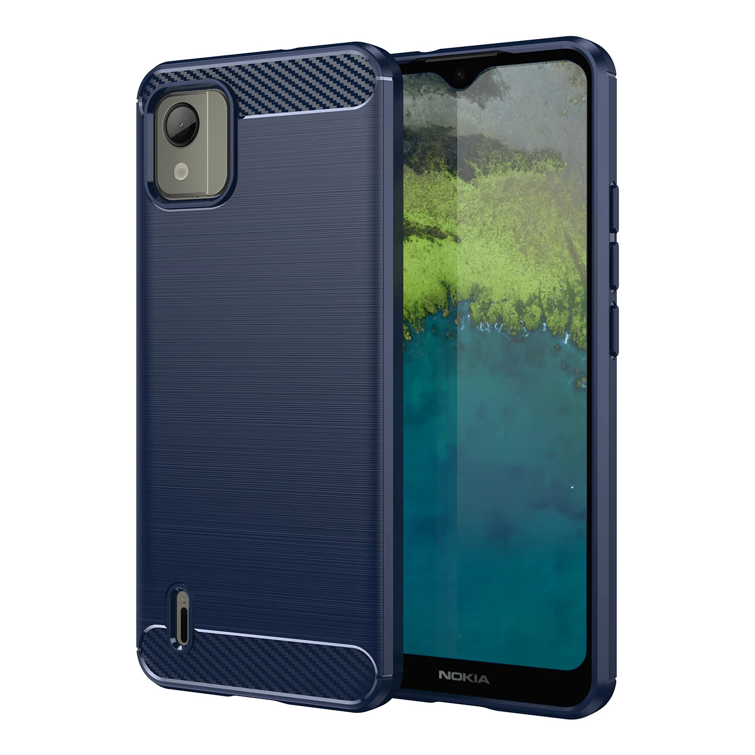 Luxury Shockproof Matte Case with Carbon Fiber Design - Soft Silicone Protective Back Cover
