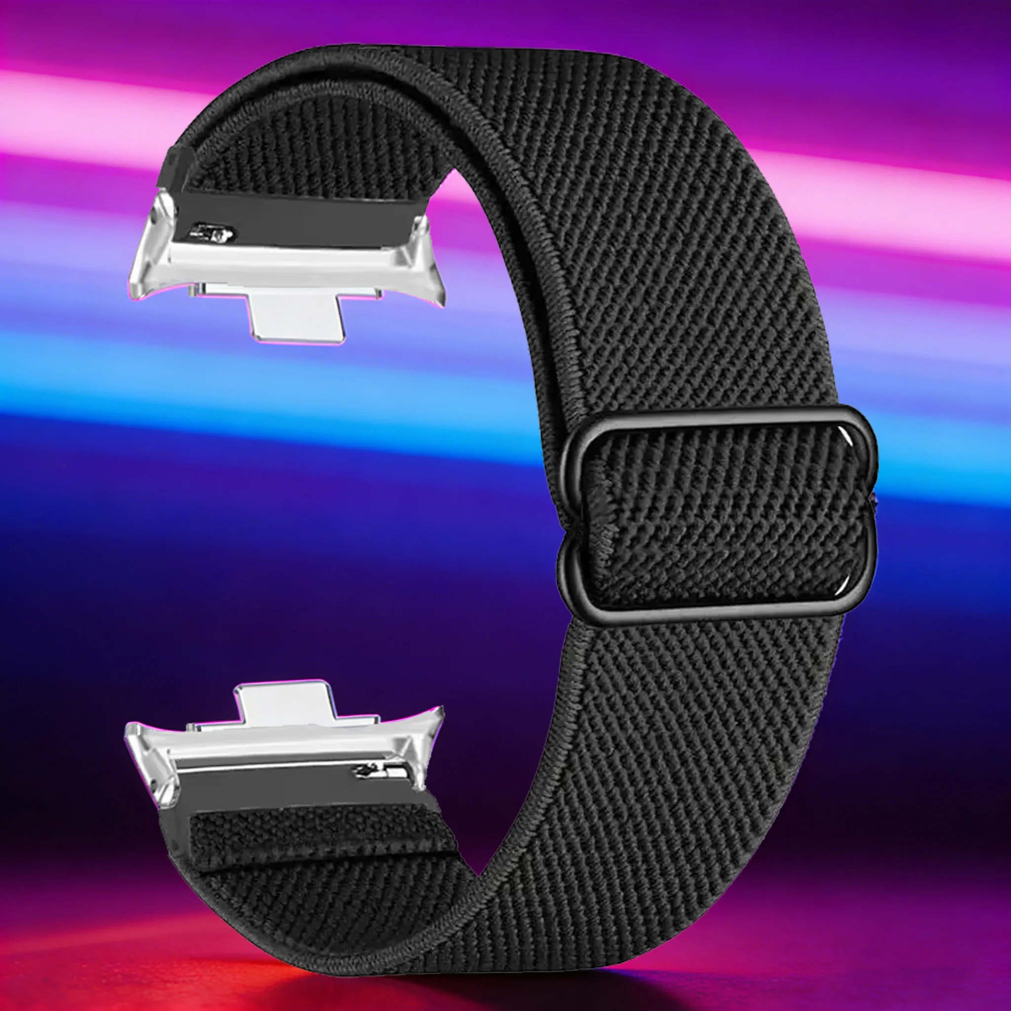 Elastic Nylon Solo Braided Watch Band Loop - Universal Replacement Bracelet