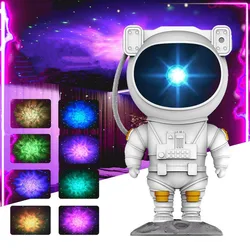 Novo abs galáxia lâmpada do projetor céu estrelado noite luz para casa quarto decoração astronauta luminárias decorativas presente das crianças