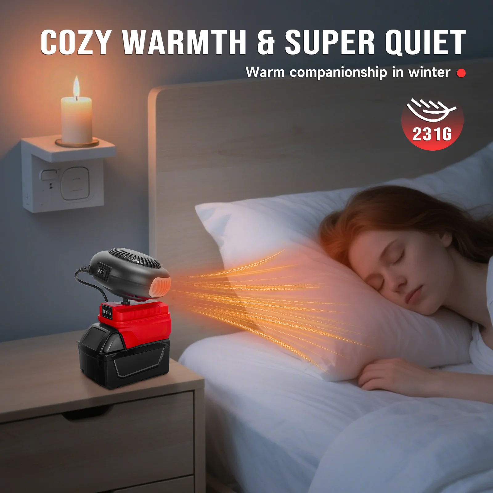 Portable Warm Air Blower Car Heater Cordless Car Defroster Windshield Heater Fas
