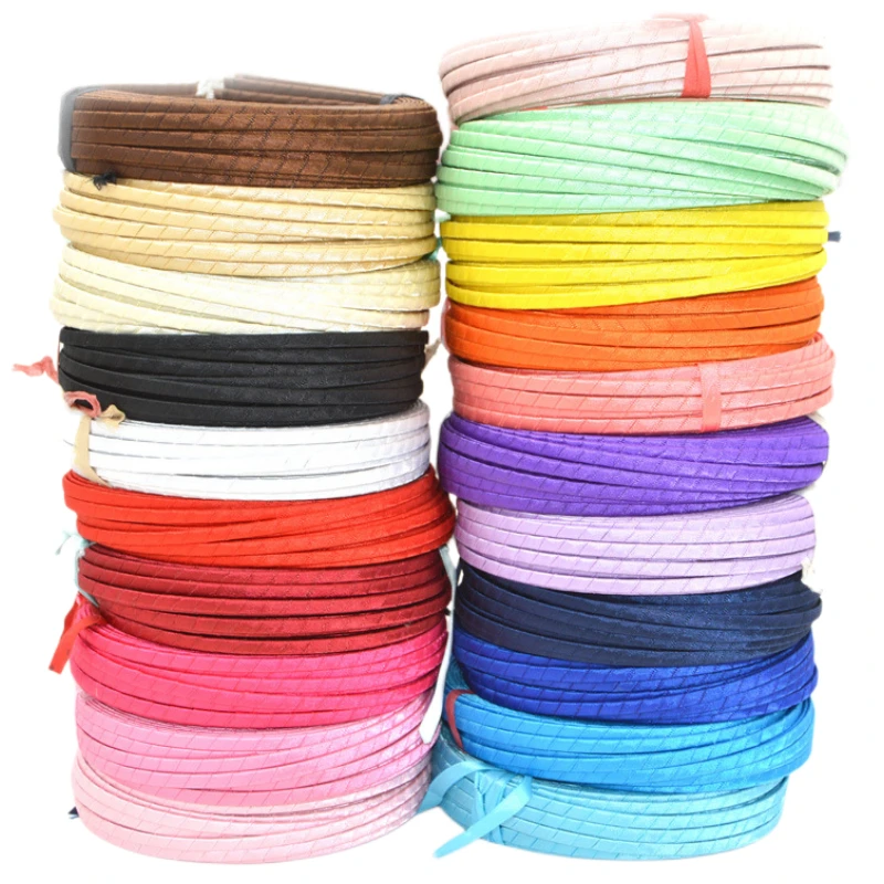 Diademas cubiertas de moda para niña y niño, diadema de satén, cinta para el pelo, accesorios para el cabello de Boutique para mujer, 5 unidades por lote