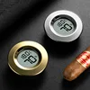 Mini Insert Digital Cigar Hygrometer Thermometer Humidor Portable Accessories for Cigars Hygrometer Round Tobacco Gadget 1