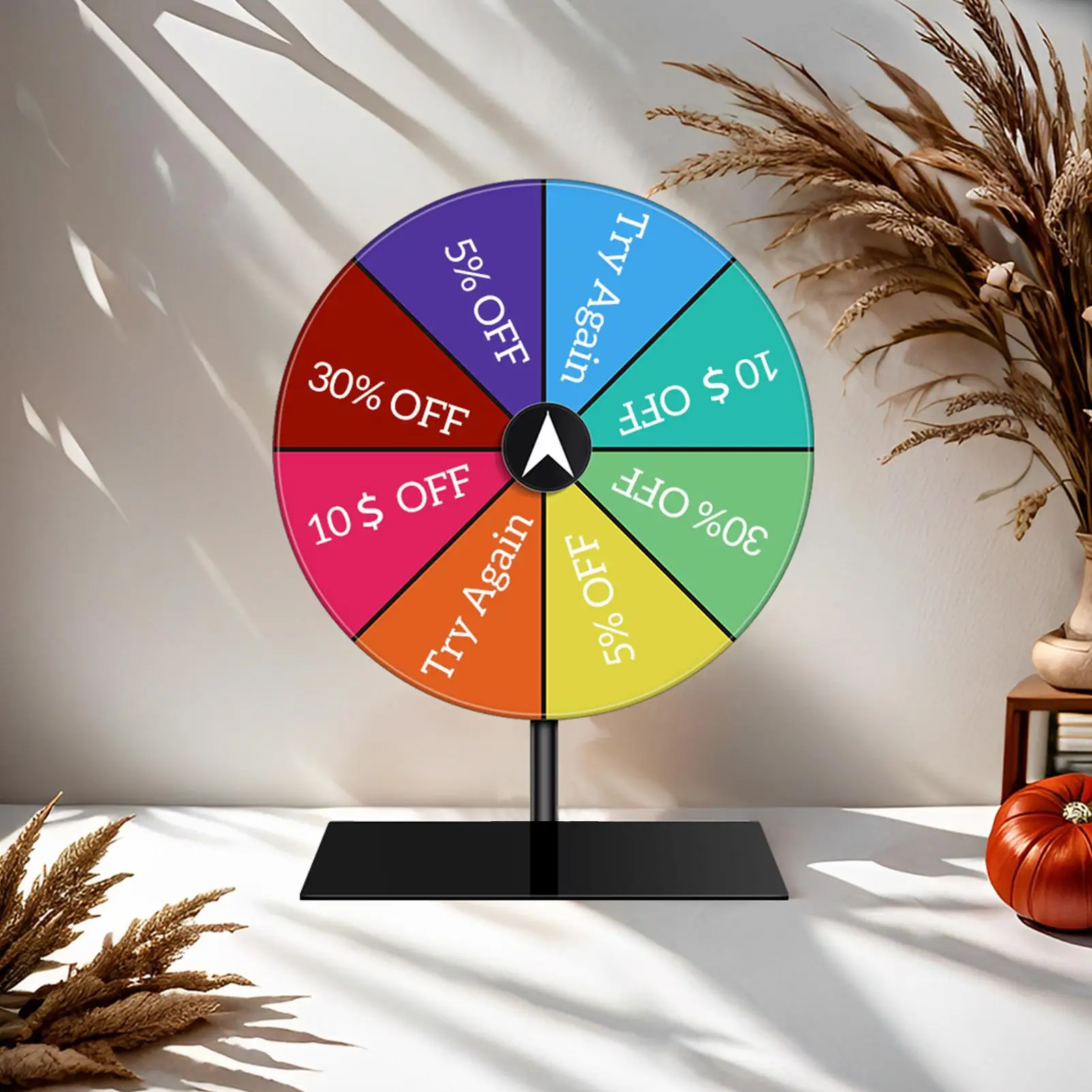Tabletop Prize Wheel Turntable Roulette Wheel Editable Spin Wheel For Pub Gatherings Promotional Activities Party Favors