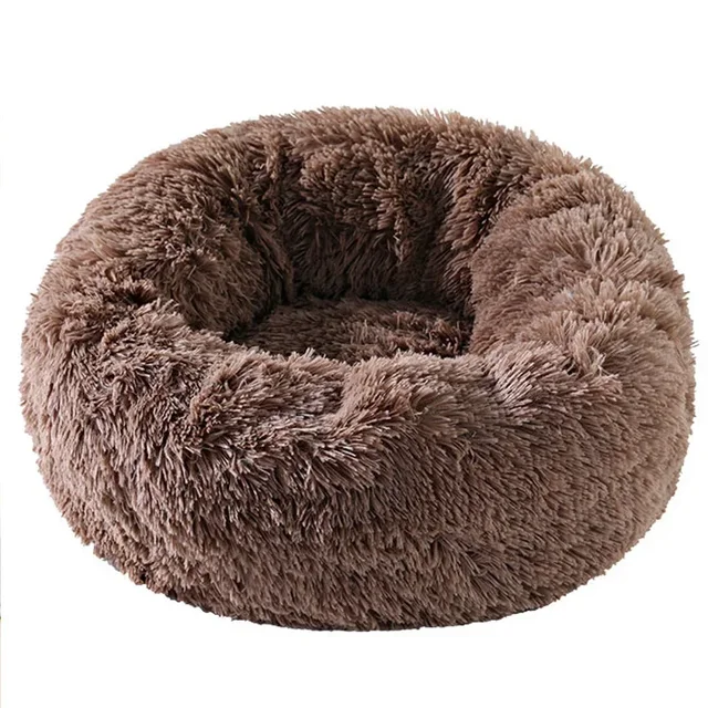 Home Plush Pet Nest Winter Cat Nest Dog Nest Warm Detachable and Washable Round Cat Nest Pet Bed Seasonal Universal Decoration 4