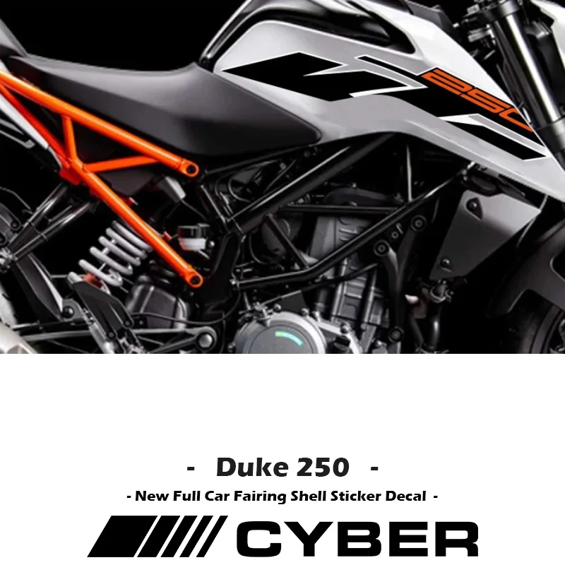 For KTM Duke 250 Duke 250 New Full Car Fairing Shell Sticker Decal Air Guide Groove Motorcycle Stickers 250