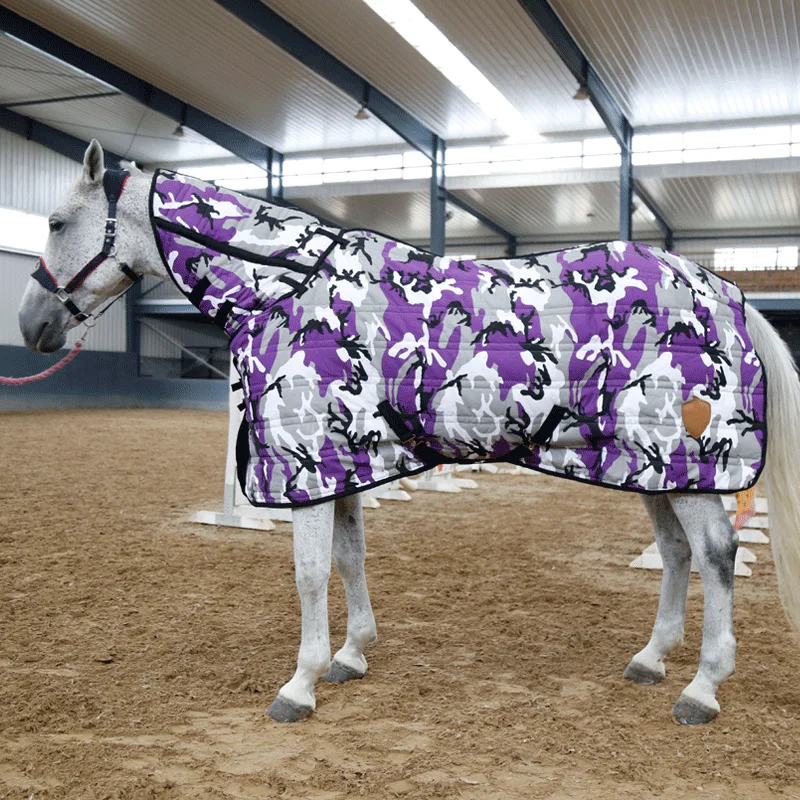Camouflage Winter One-Piece Padded Horsecloth Scarf Detachable 3D Cutting Lodge Horse Harness Horse Rugs 말 관리용품