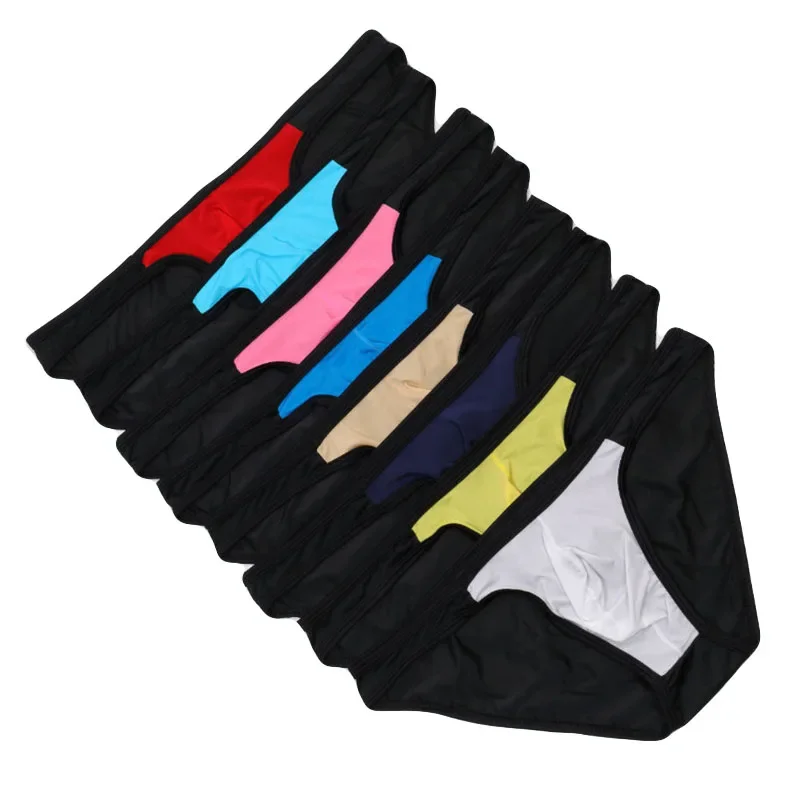 

8PCS Men's Briefs U Convex Thin Ice Silk Low Waist Bikini Underpants Shorts Men Sexy Underwear Hot Sale Pantie