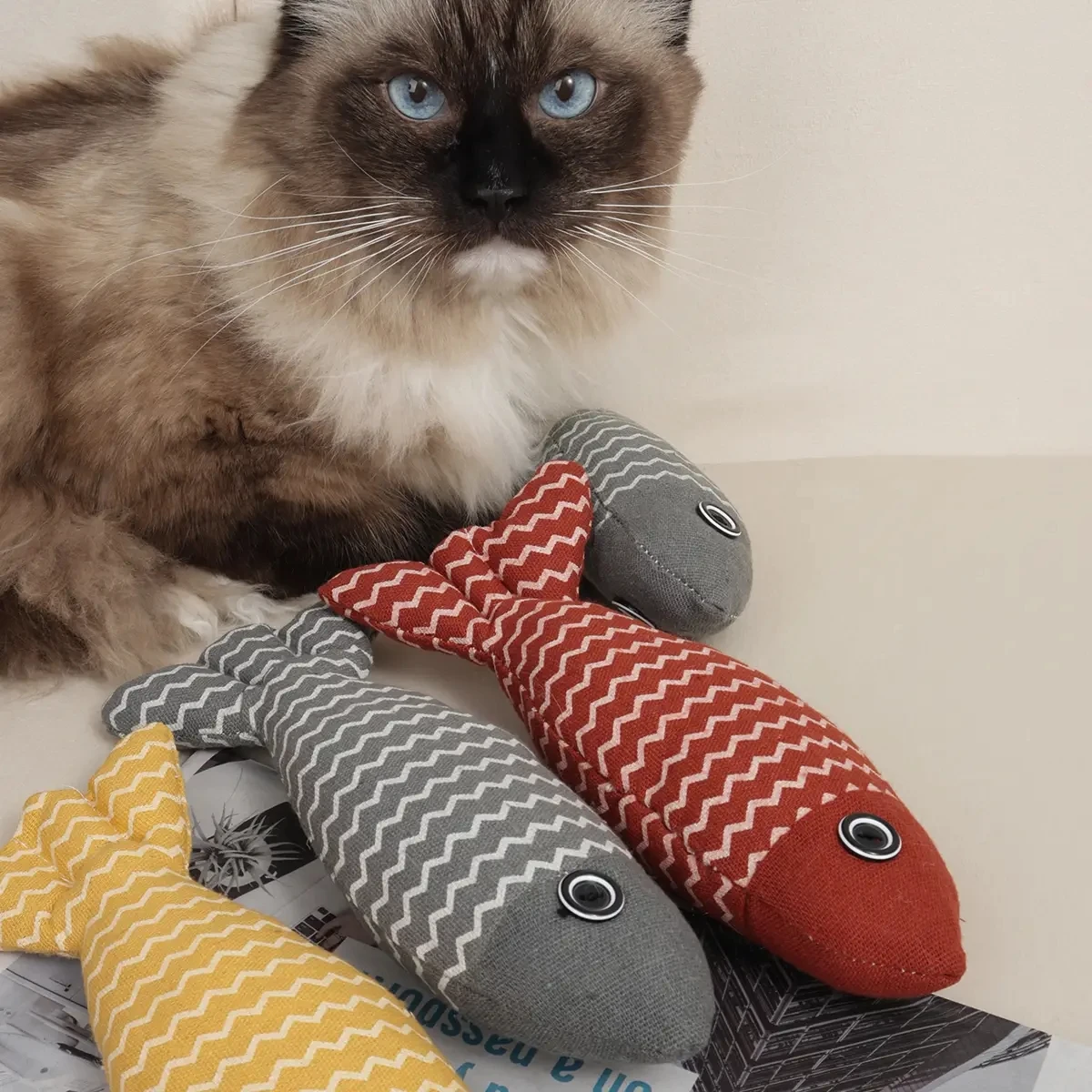 3pcs Toys Fish Cat Toys Indoor