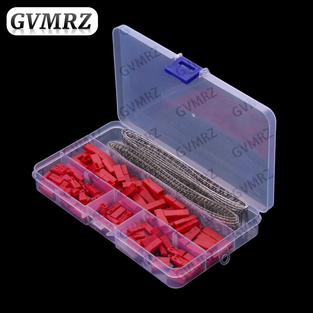 Kit de 420 connecteurs JST 2 broches pour batterie RC, avec cosses et gaines thermorétractables.