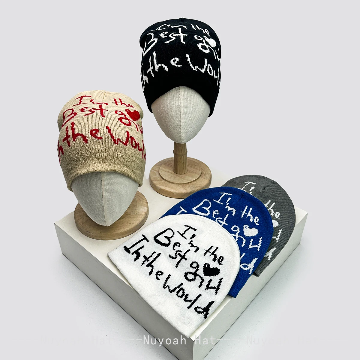 Neue Männer Frauen Amerikanischen Stil Jacquard Buchstaben Gestrickte Hüte Warme Hip Hop Mode Farbe Block Mützen Einfache Vielseitig Persönliche