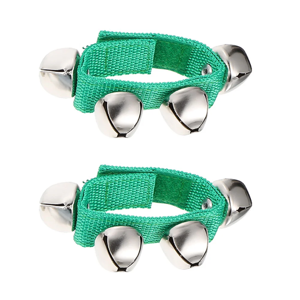 2 Pcs Orff Rattle Party Music Instruments Percussion Kids Wrist Bells Hand Musical Bracelet Alloy Jingle Wristband Shaking Toys