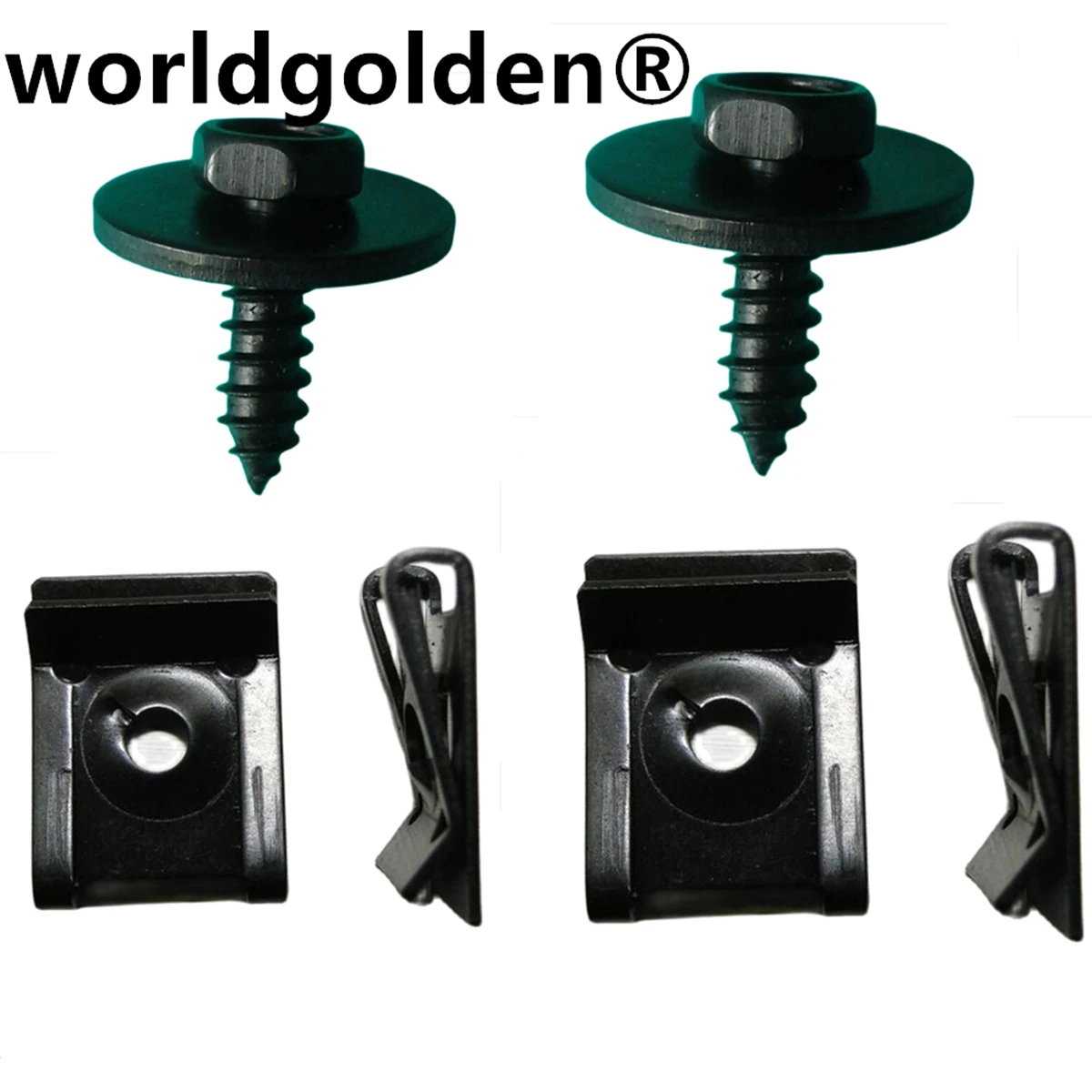 Worldgolden 10Pcs U Nut Hex Screw Speed Fastener Undertray Sheet Metal Clip Fixing For Bmw 1Er E81 E82 E87 E88 F20 3Er E21