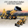 DOUBLE E  E589 RC Backhoe Loader 1:20 Excavator Remote Control Car Engineering Vehicle Truck Model Bulldozer Trailer Toy for Boy 4
