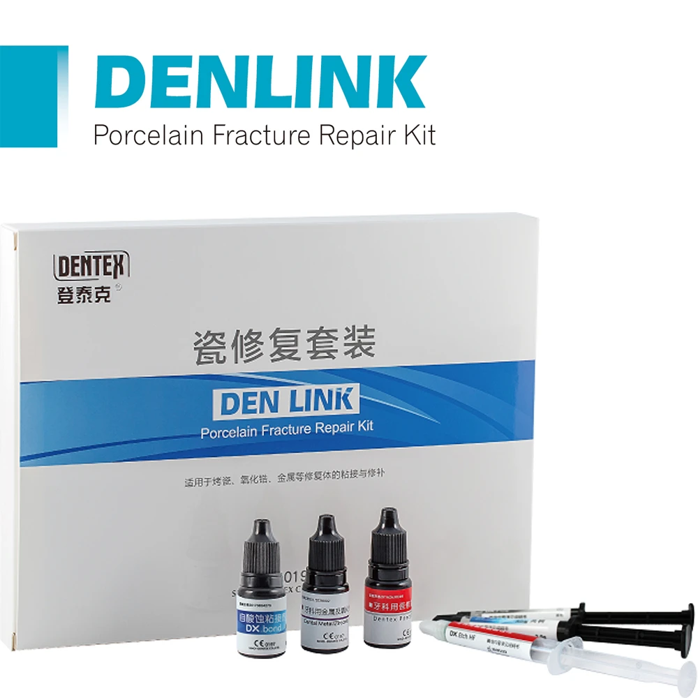 Dental Porcelain Repair Kit Glass Ceramic Fracture Teeth Dentures Crown