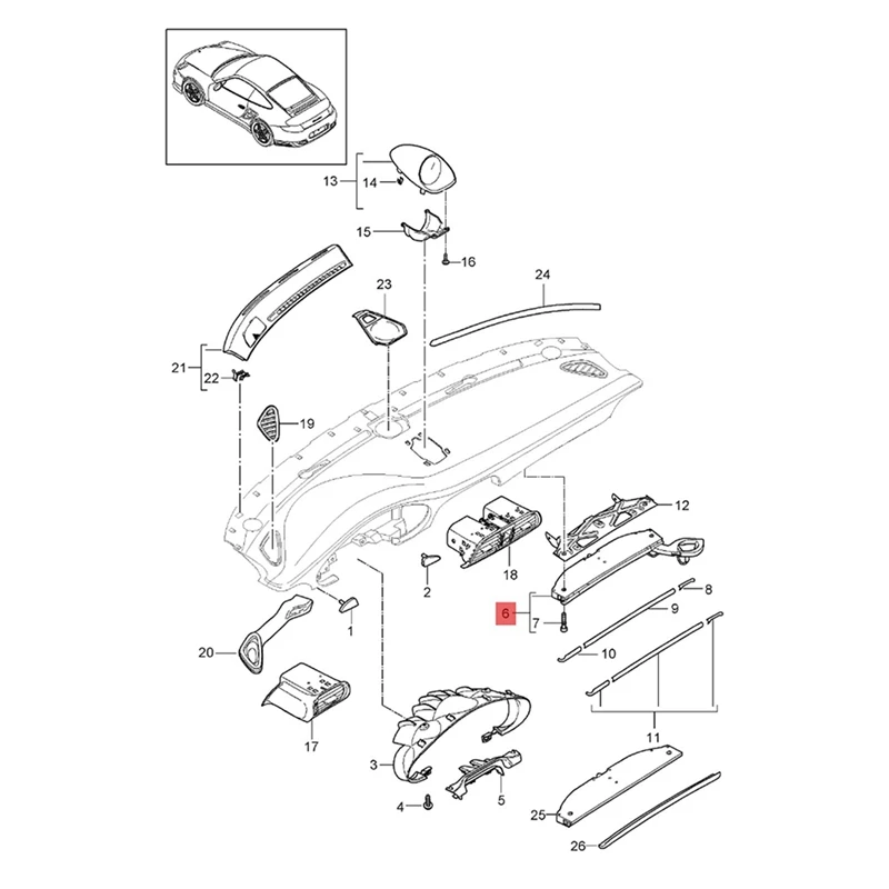 

Передний держатель стакана для приборной панели 99155219401 для Porsche 997 987 991 Boxster Cayman 05-12, держатель для напитков 99755229403/2