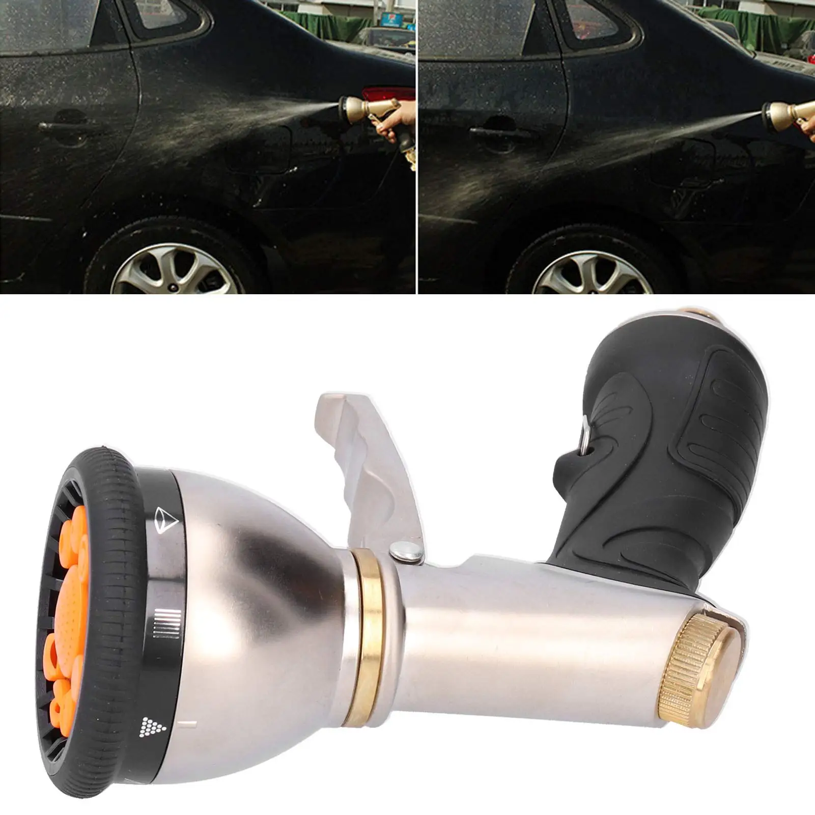 Adjustable Garden Water Gun ,Heavy Duty High Pressure Water Spray Nozzles For Garden Lawn Hose with 9 Spray Patterns 3