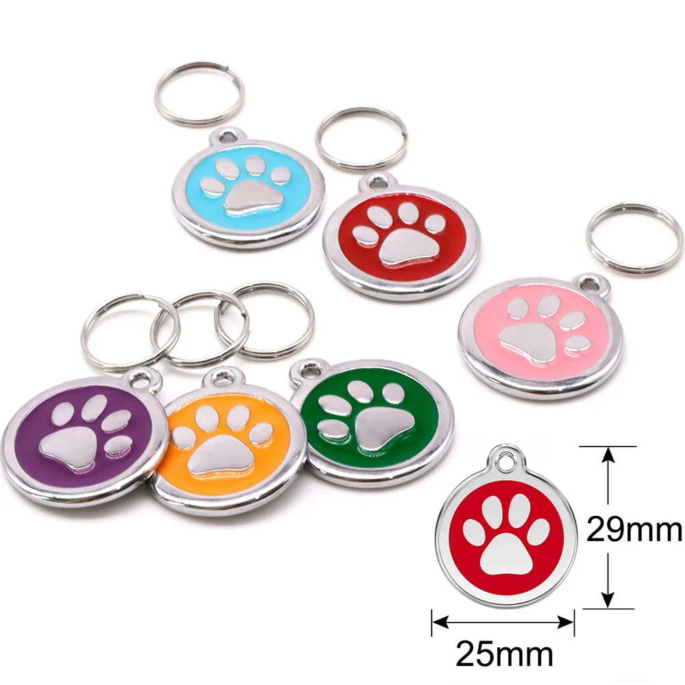 

Blank Tag Personalized Cat Accessoires Jewelry 100pcs Pendant Collar Necklace Custom Metal Nameplate ID Pet