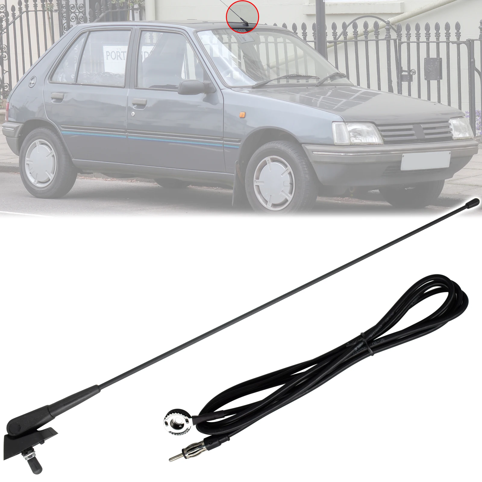 Base D'antenne De Toit De Remplacement Pour Peugeot/Citroën 106, 205, 206, 306, 309, 405, 406, 806 - Référence 9628851980