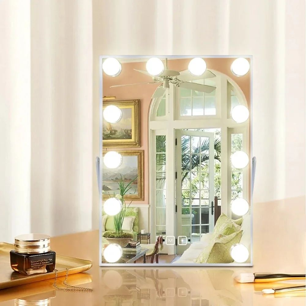 Desktop Makeup Hollywood Mirror 6-10 Bulbs Hollywood LED Light Vanity Mirror Professional Makeup Led Bulb Vanity