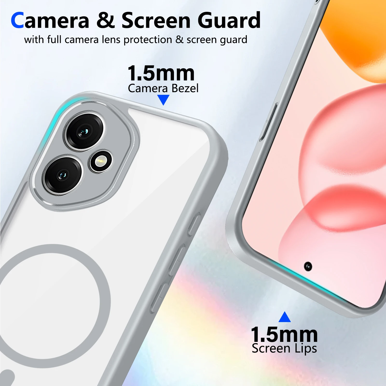 For Honor 400 Pro Magnetic Wireless Charging Protective Case - Anti-Fall Transparent Hard Shell