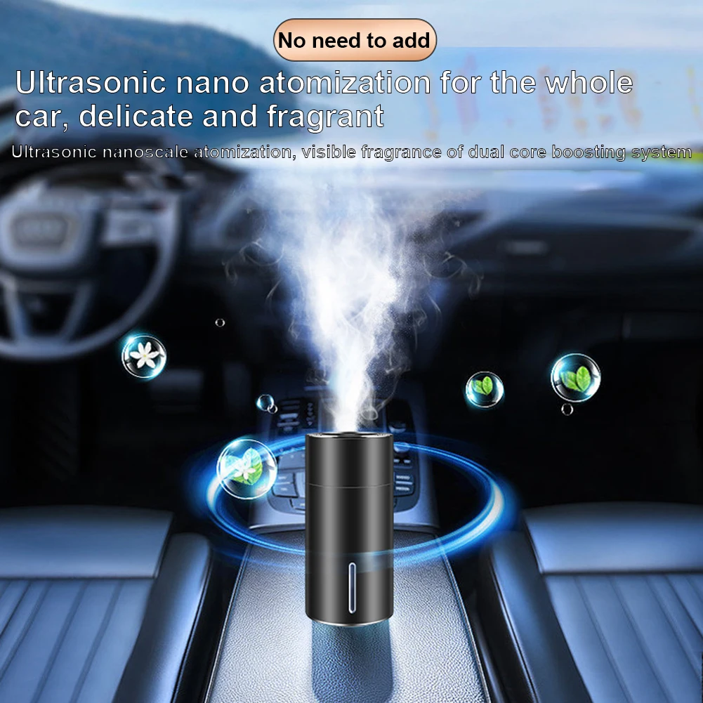 Car Humidifier Rechargeable Intelligent Mute Colorful Ambient Light USB Portable Air Fragrance Diffuser Automatic Timing