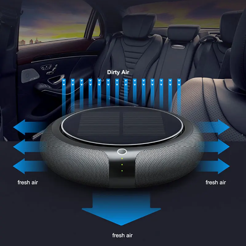 Car Air Purifier HEPA Filter Solar Air Freshener Good Purifier for Car Home Odor Eliminator