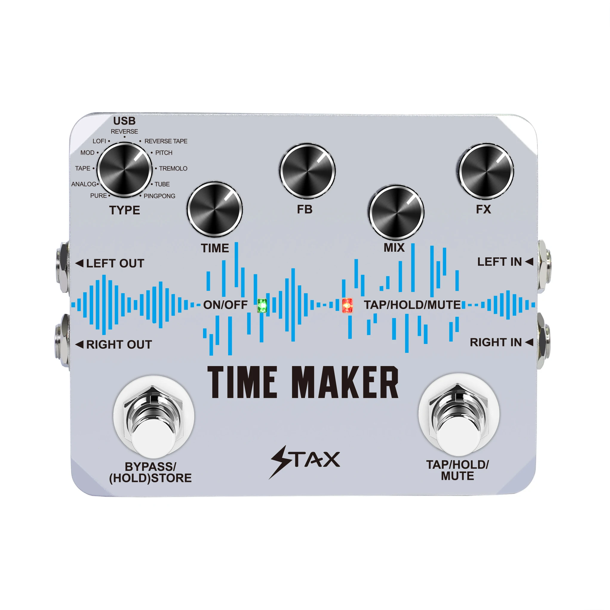 Stax LTD02 Guitar Time Maker Pedal Ultra Delay Effect Pedals For