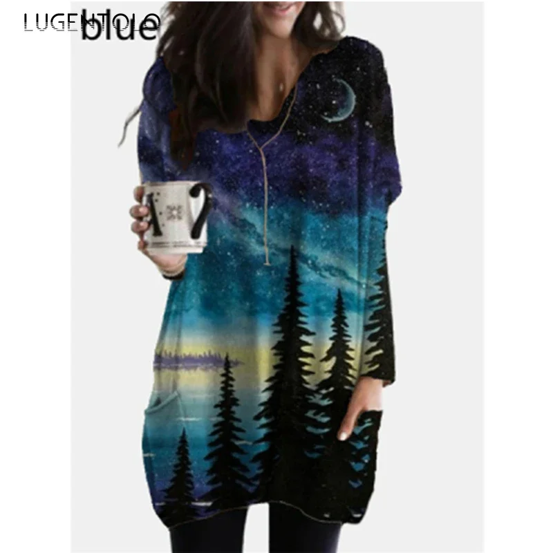 

Large Size T-shirt Women Long Sleeve V-neck Loose Tops Female Casual Print Thin Spring Summer Thin Pullover T-shirts Lugentolo