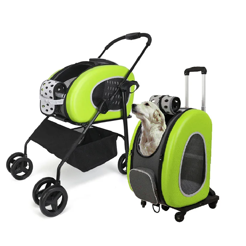 

Pet Cat Dog Stroller Lightweight Foldable Walking Pet Carrying Bag Outdoor Travel Breathable Meal Plate Trolley for Small Dogs