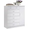 Warm White Modern Simple Design Storage Tall And Wood Chest Of Drawer With Lock 1