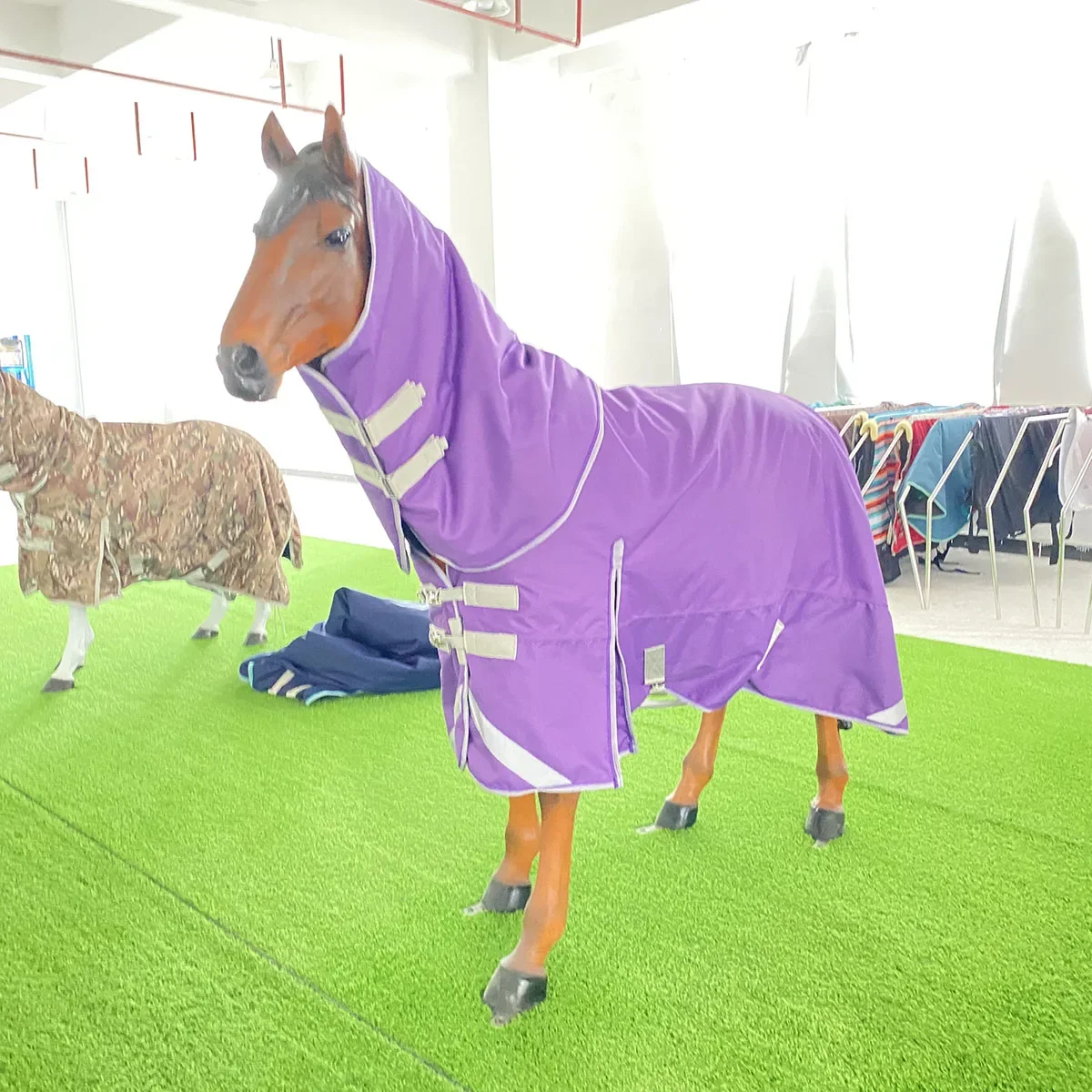 Newest Warm Soft Equine Horse Turnout Winter Rug 6pcs per Carton Cheap Horse Blanket Rug