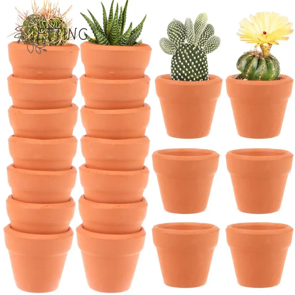 5Pcs Miniature Ceramic Flower Pots – Tiny Clay Pots For Dollhouse Decor & Mini Gardens